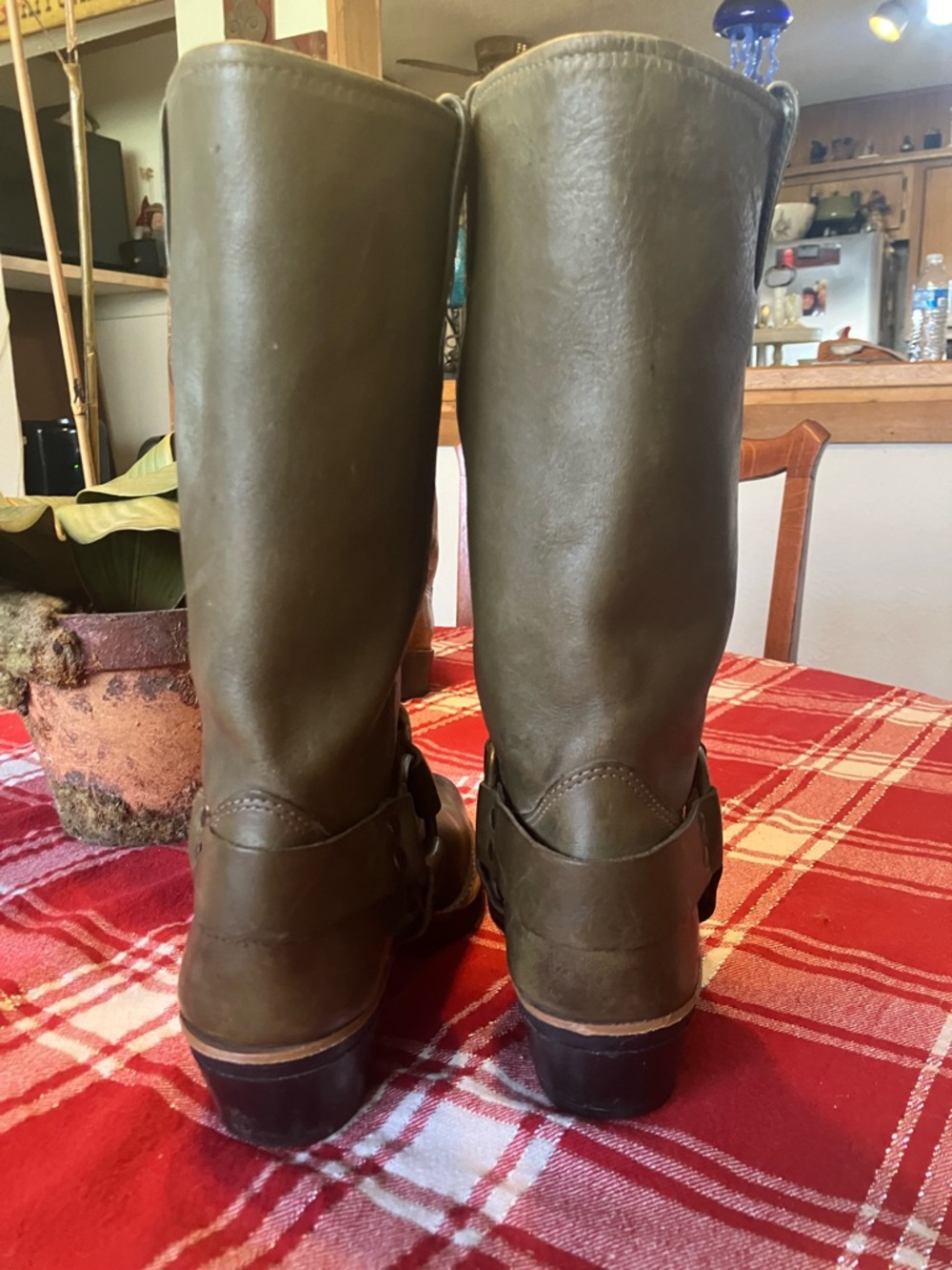 Frye Harness 12R Boots Olive Green Size 8 | Rare Discontinued Color - Picture 11 of 14
